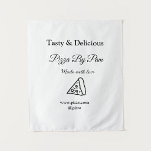 Tasty pizza restaurant cafe made with love add bsi tapestry