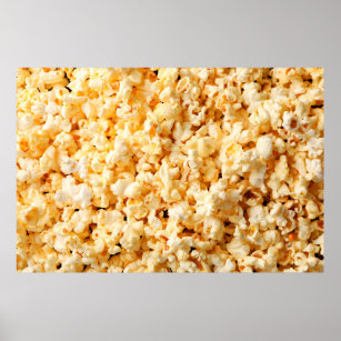 Tasty popcorn on whole background. Food  Poster