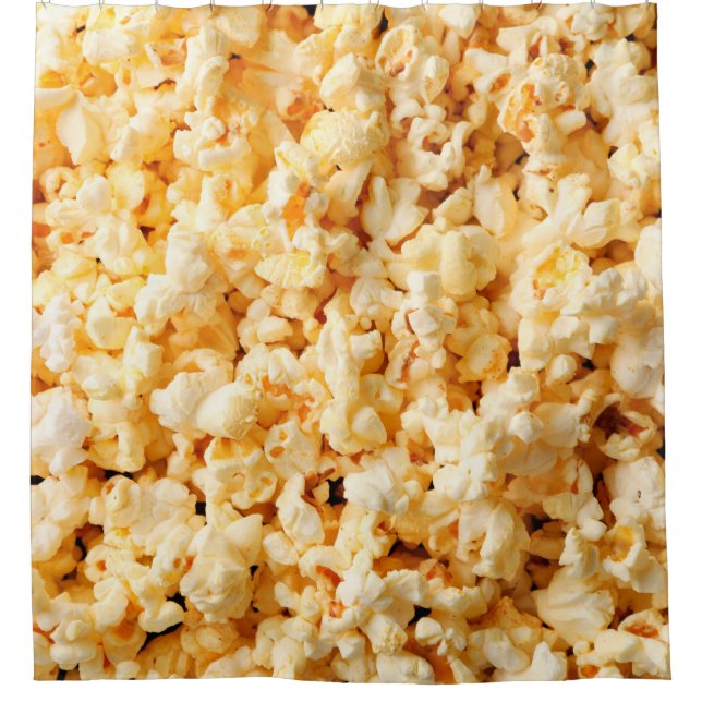Tasty popcorn on whole background. Food  Shower Curtain (Front)