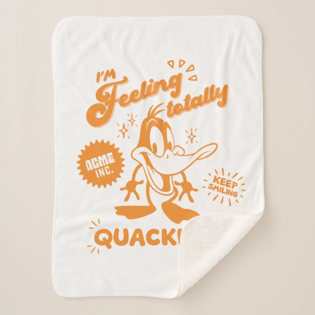Tasty Retro DAFFY DUCK™ Sherpa Blanket (Front)