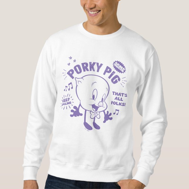 Tasty Retro Porky Pig Sweatshirt (Front)