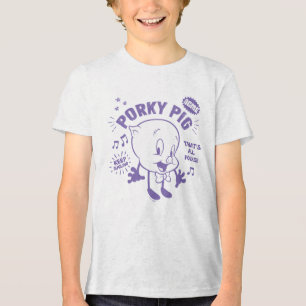 Tasty Retro Porky Pig Tri-Blend Shirt