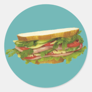 Tasty Sandwich Classic Round Sticker