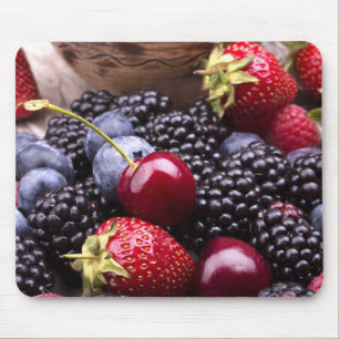 Tasty Summer Fruits On A Wooden Table Mouse Pad
