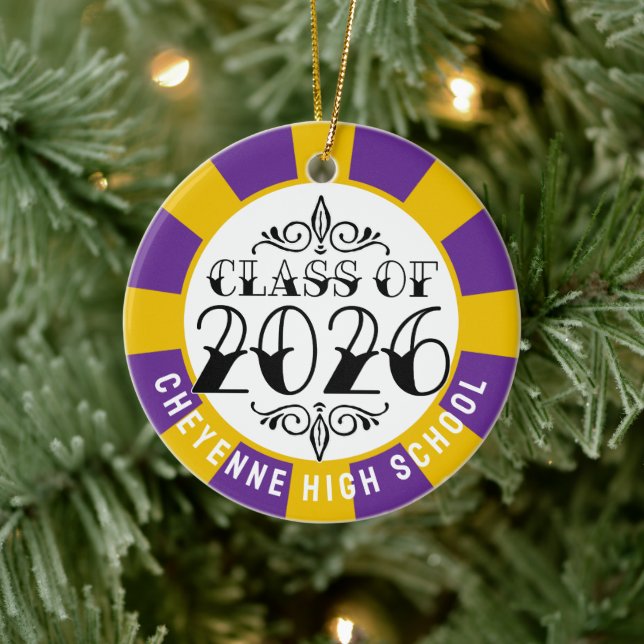 Tat Class of 2026 Photo Graduation Ceramic Tree Decoration (Tree)
