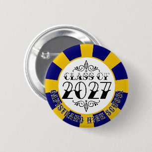 Tat-Style Grey Class of 2027 Graduation 6 Cm Round Badge