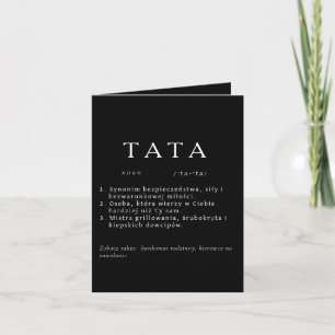 TATA Definition Black Father's Day / Birthday Card