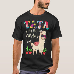 Tata Of The Birthday Boy LLama Bday Party Celebrat T-Shirt