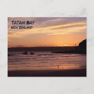 Tatahi Bay Sunset, New Zealand Postcard