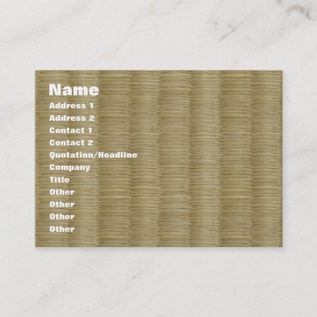 Tatami Mat 畳 2 Business Card (Front)