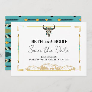 Tatanka Bison Yellowstone Ranch Save the Date Invitation