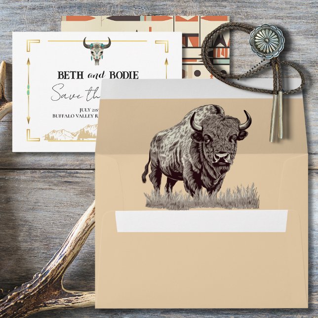 Tatanka Bison Yellowstone Save the Date Envelope (Creator Uploaded)