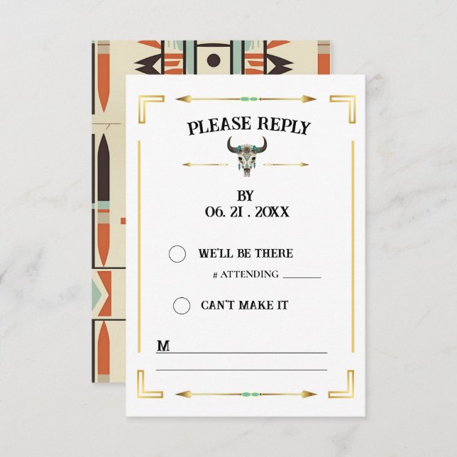 Tatanka Bison Yellowstone Western Ranch Reply Card (Front/Back)