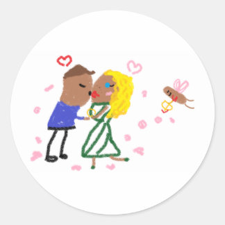 Tater Swift and Travis Kale Kiss Classic Round Sticker