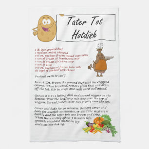 Tater Tot Hotdish Tea Towel