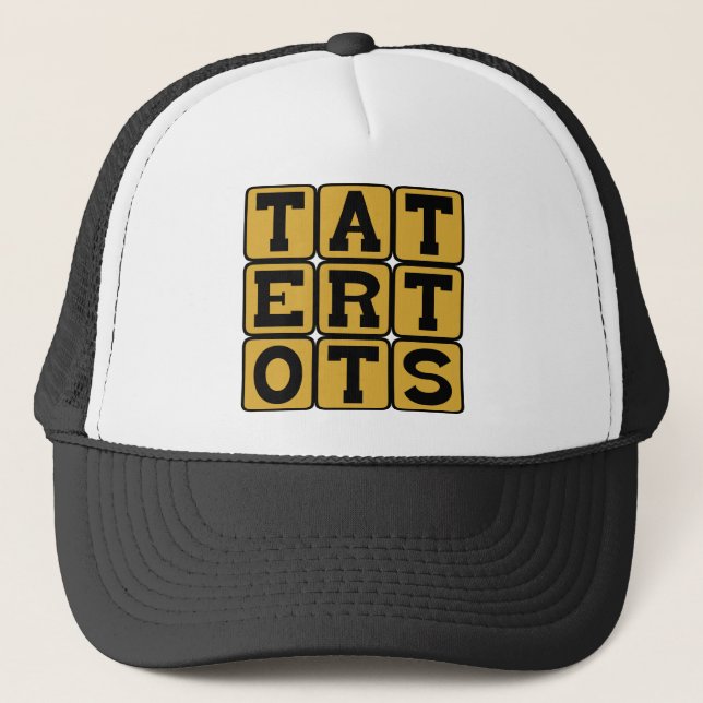 Tater Tots, Fried Potato Breakfast Treat Trucker Hat (Front)
