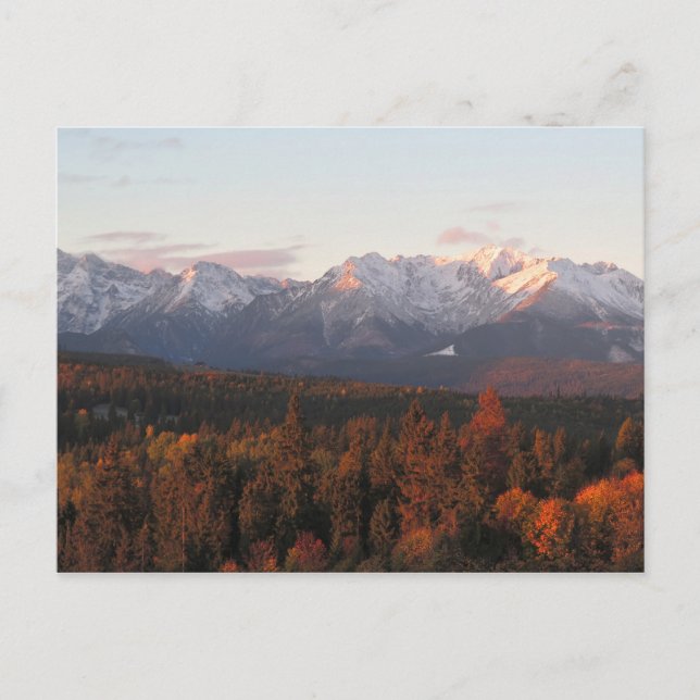 Tatras autumn poster postcard (Front)