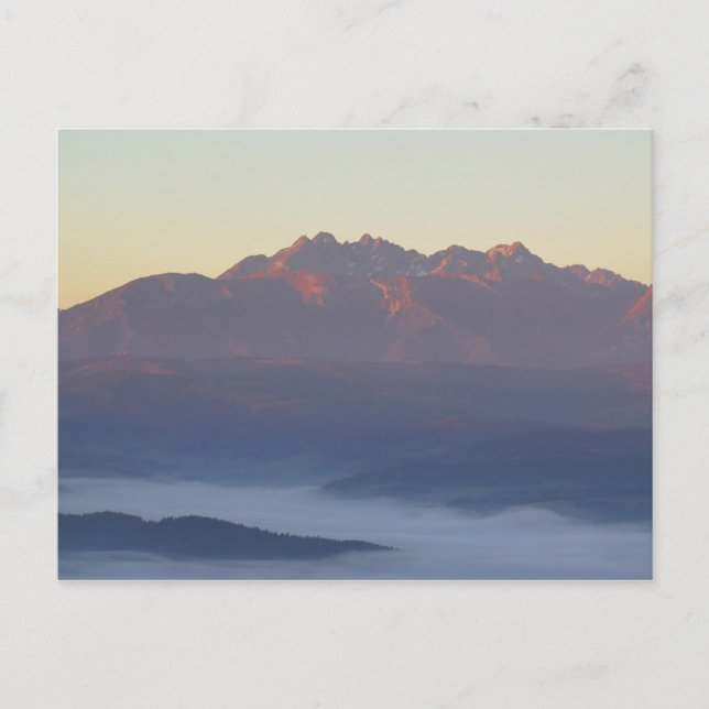 Tatras sunrise postcard (Front)