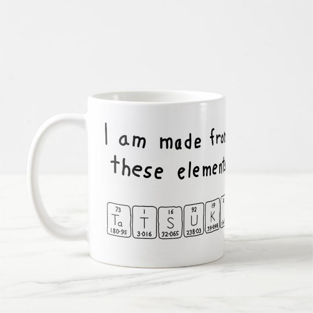 Tatsuki periodic table name mug (Left)