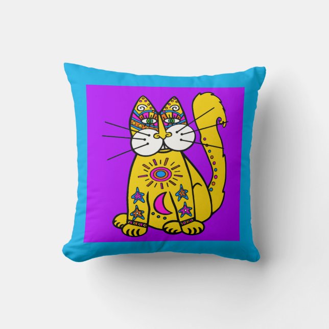 Tatt Cat Cushion (Front)