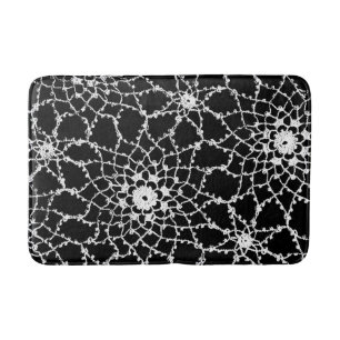 Tatted Lace Design Bath Mat