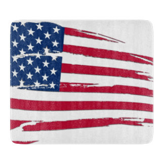 Tattered American Flag Cutting Board