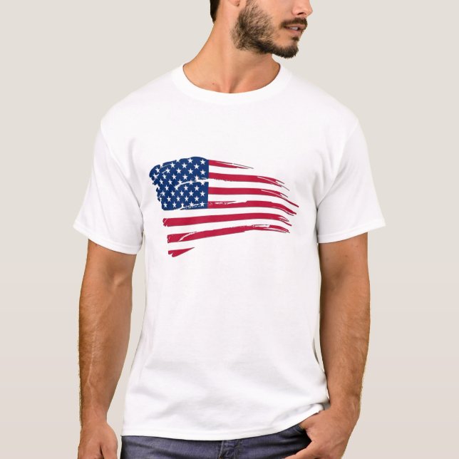 Tattered American Flag T-Shirt (Front)