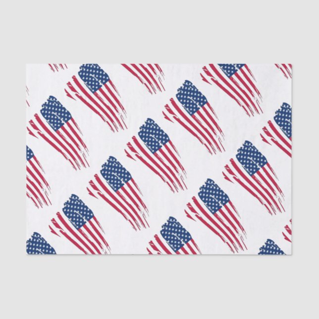 Tattered American Flag Tissue Paper (Front)