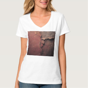 Tattered Canvas Abstract in Rust and Earth T-Shirt