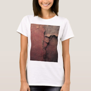 Tattered Canvas Abstract in Rust and Earth T-Shirt