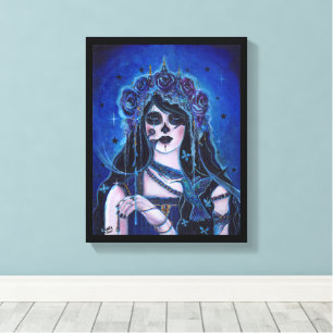 Tattered Dreams Day of the dead by Renee Canvas Print