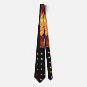 Tattered Grunge Patriotic USA Flag, United States Tie