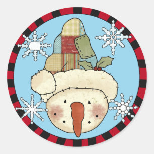 Tattered Snowman Stickers