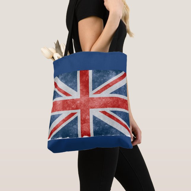 Tattered Union Jack Tote Bag (Close Up)