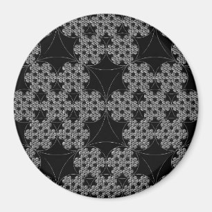 Tatting Fractal pattern Snowflake Crochet Magnet