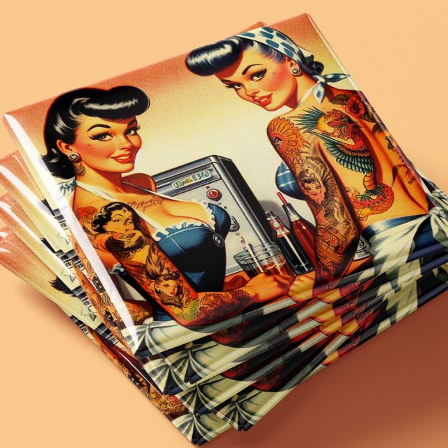 Tattoed Vintage Pin-ups Magnet (Creator Uploaded)