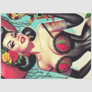 Tattoed Witch Pin-up Tissue Paper