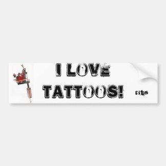 tattoo14, I LOVE TATTOOS!, Fits Bumper Sticker