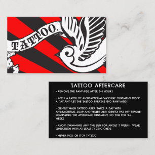TATTOO AFTERCARE INSTRUCTIONS CHALK BUSINESS CARD