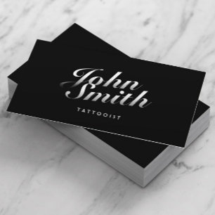 Tattoo Art Dark Stylish Calligraphic Business Card