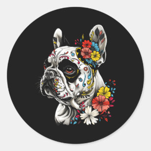 Tattoo Art French Bulldog French Bulldog Pet Art _ Classic Round Sticker