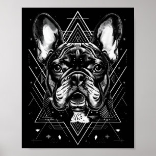 Tattoo Art French Bulldog Geometric Bulldog Art _1 Poster