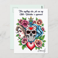 Tattoo art inspired unisex Anti-Valentine custom