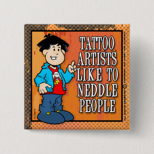 Tattoo Artist 15 Cm Square Badge