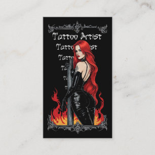 Tattoo Artist Body Art Tatt Shop Parlor Salon Business Card