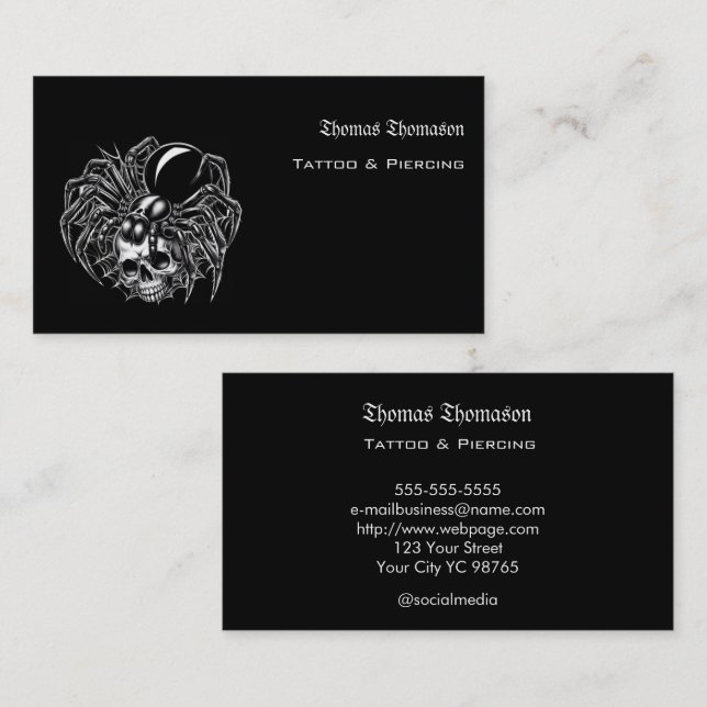 Tattoo artist  business card (Front/Back)