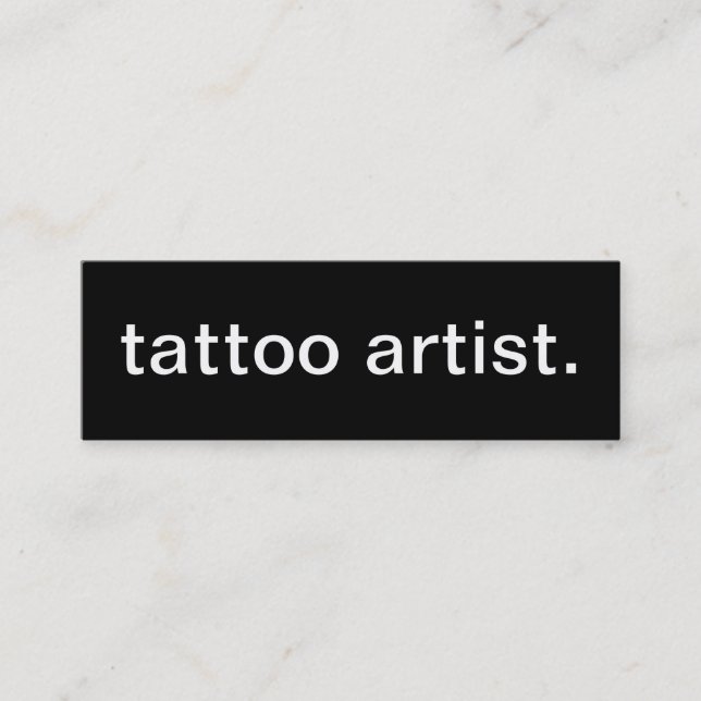Tattoo Artist Business Card (Front)
