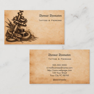 Tattoo artist business card