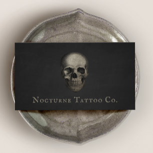 Tattoo Artist Dark Skull Business Card