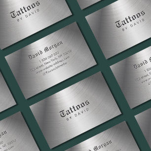 Tattoo Artist Metallic Business Card